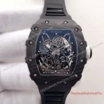 Richard Mille RM 35-02 Rafael Nadal Watch Replica - Black Forge Carbon Rubber Band